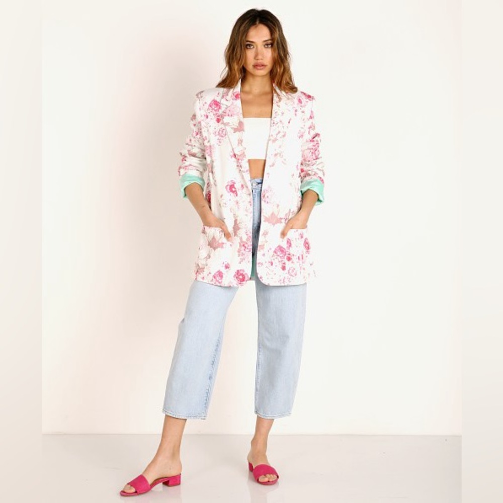 EUC For Love & Lemons Weston Denim Blazer - Picture 2 of 9